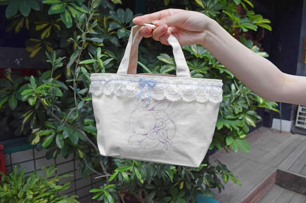 Bunny Petit Lace Tote - NATURAL