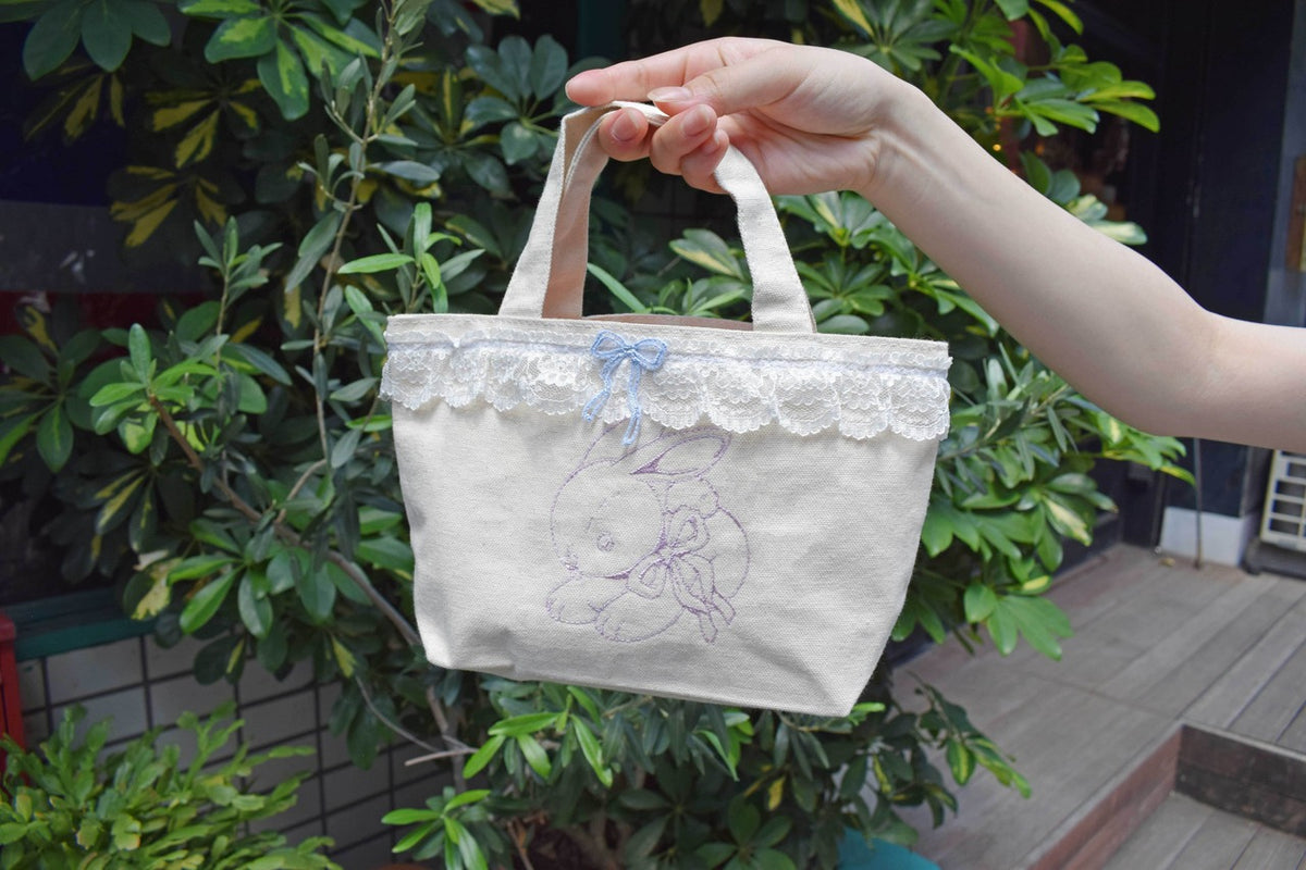 Bunny Petit Lace Tote - NATURAL