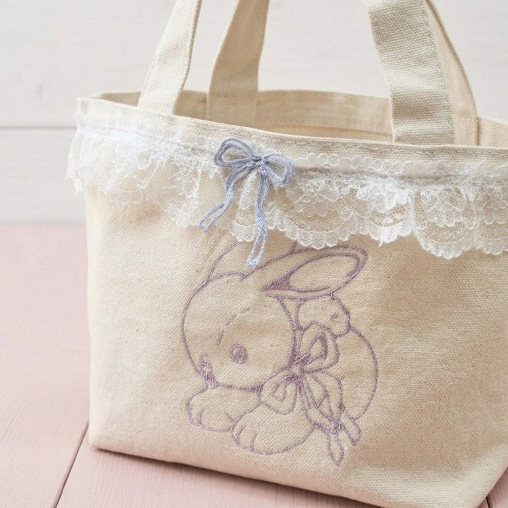 Bunny Petit Lace Tote - NATURAL