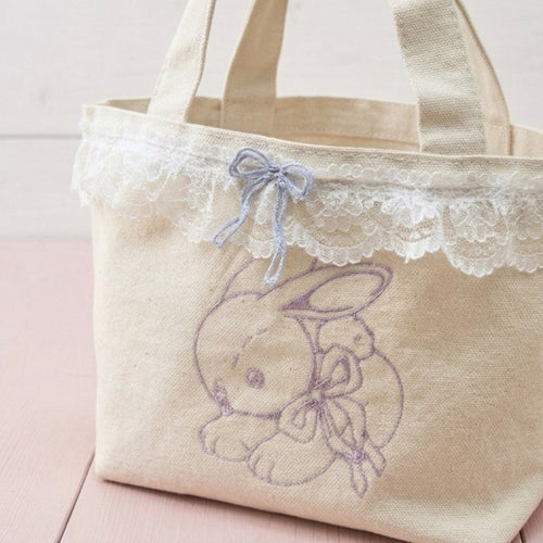 Bunny Petit Lace Tote - NATURAL