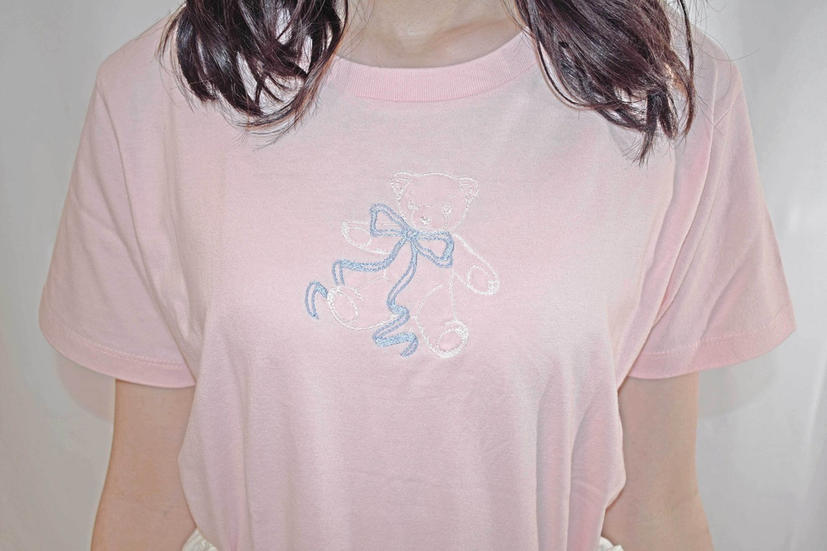 Teddy Little Friend Tee - Pink