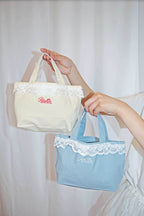 Teddy Petit Lace Tote - NATURAL
