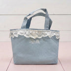 Teddy Petit Lace Tote - BLUE