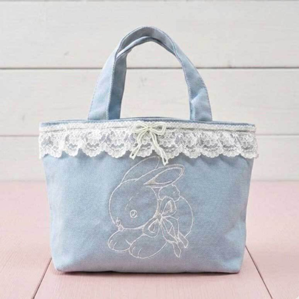 Bunny Petit Lace Tote - BLUE