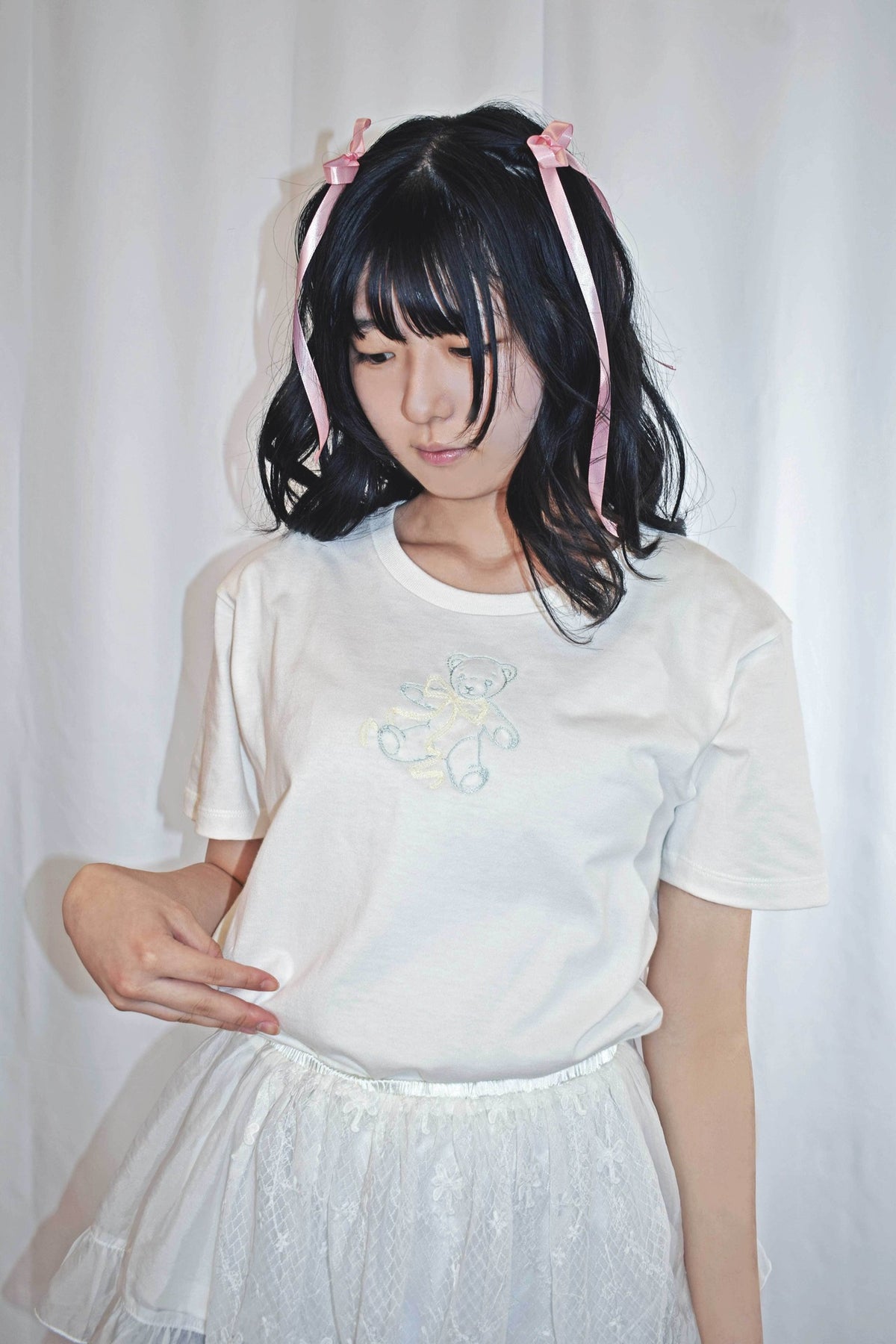 Teddy Little Friend Tee - V.White