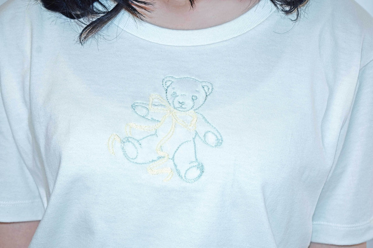 Teddy Little Friend Tee - V.White