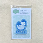 PARKオリジナル　刺繍ワッペン　双子ナス　HELLO