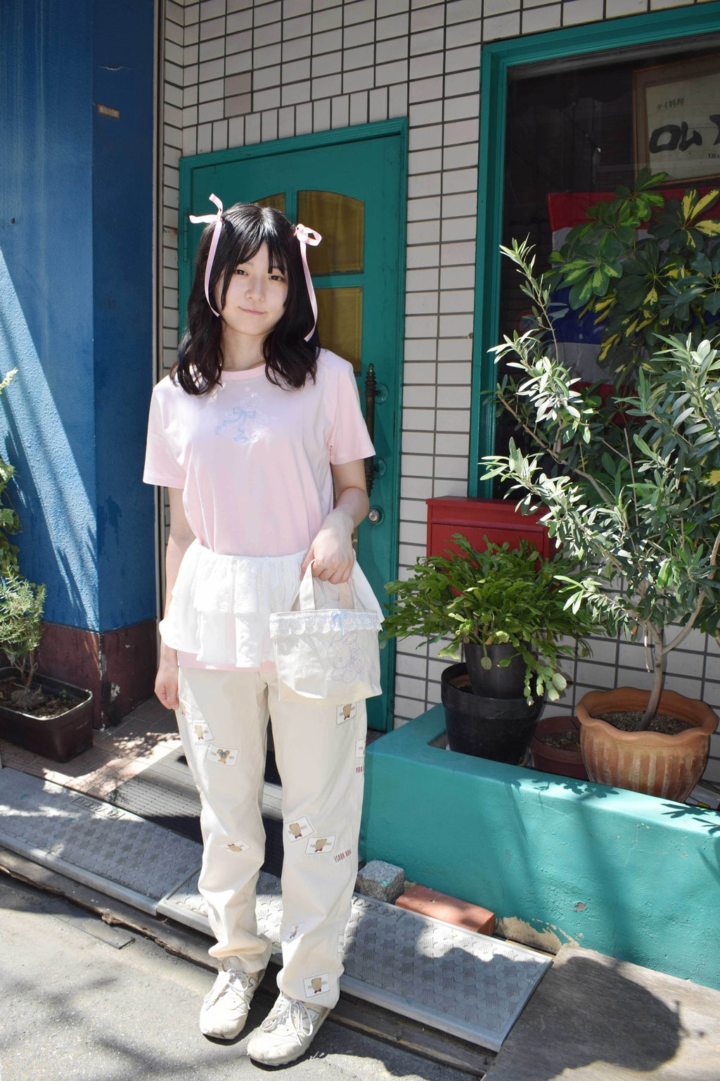 Bunny Petit Lace Tote - NATURAL
