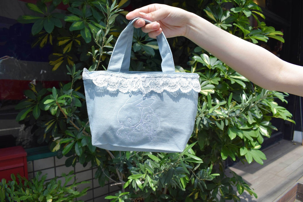 Bunny Petit Lace Tote - BLUE