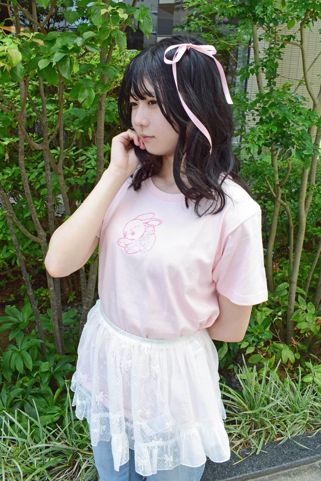 Bunny Little Friend Tee - Pink