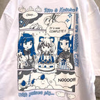 モルケーキ BIGシルエットTシャツ ホワイト（Guinea Pig Cake Over Size T-Shirt White）