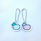 あかちゃんナスのアクリルキーホルダー（Baby Eggplant Acrylic Key Chain）