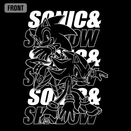 【COSPA】SONIC＆SHADOW 袖ロングスリーブTシャツ ブラック [ソニック・ザ・ヘッジホッグ] 0383-1749