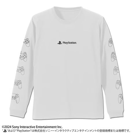 【COSPA】袖リブロングスリーブTシャツ for PlayStation Controller Line-ups Ver. [プレイステーション] ホワイト 6604-1892