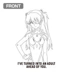 【COSPA】式波・アスカ・ラングレー ラインアート Tシャツ [EVANGELION] 0135-1337 ホワイト