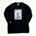 【東京ガンボ】おもしろシール風 晴子ロンTee 　ブラック