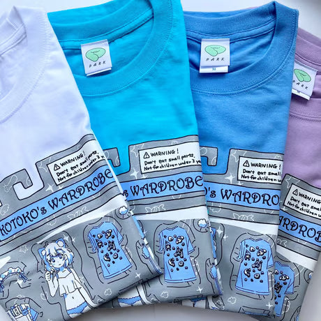 きせかえことこＴシャツ　ライトブルー（Dress up Kotoko T-shirt Light Blue）