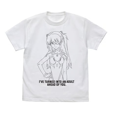 【COSPA】式波・アスカ・ラングレー ラインアート Tシャツ [EVANGELION] 0135-1337 ホワイト