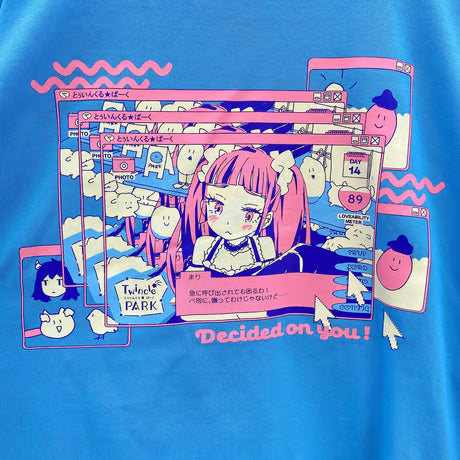 まりとデート Ｔシャツ Ver2.0 サックス（Date with Mari T-Shirt Ver2.0 Saxe）