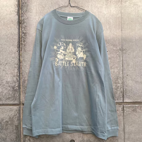 PARKリバーシ バトルスタート ロンT スモーキーグリーン（PARK Reversi Battle Start Long Sleeve T-Shirt Smoky Green）