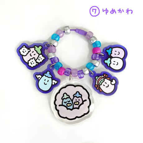 ナスの群れ　アクリルキーホルダー（たなか麦ハンドメイド）