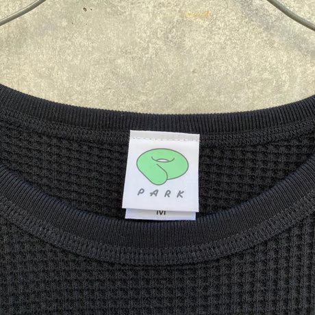 こともるワッフルロンT ブラック（Kotoko & Guinia Pig Waffle Long Sleeve T-shirt Black）