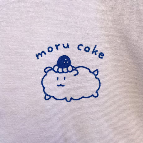モルケーキ ロンT ホワイト（Guinea pig cake long sleeve T-shirt White）