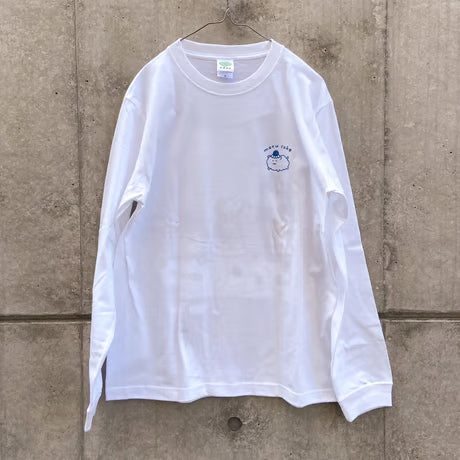 モルケーキ ロンT ホワイト（Guinea pig cake long sleeve T-shirt White）