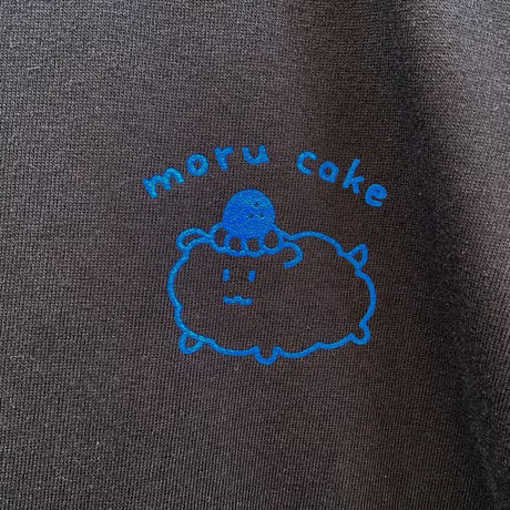 モルケーキ ロンT ブラック（Guinea pig cake long sleeve T-shirt Black）