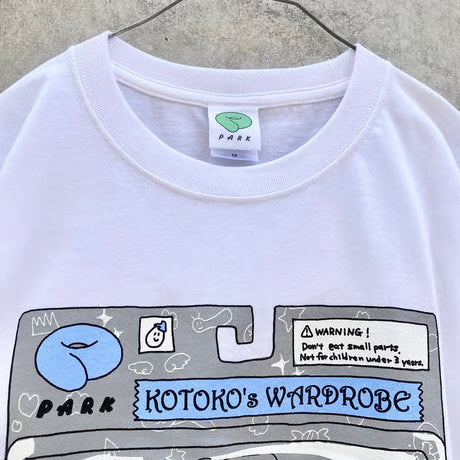 きせかえことこＴシャツ　ホワイト（Dress up Kotoko T-shirt White）
