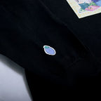 【東京ガンボ】おもしろシール風 晴子ロンTee 　ブラック