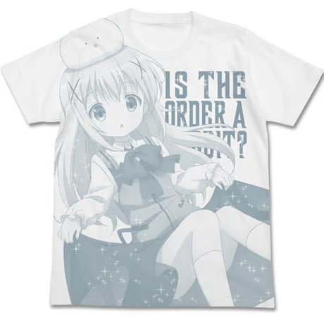 【二次元COSPA】チノ オールプリントTシャツ [ご注文はうさぎですか？]