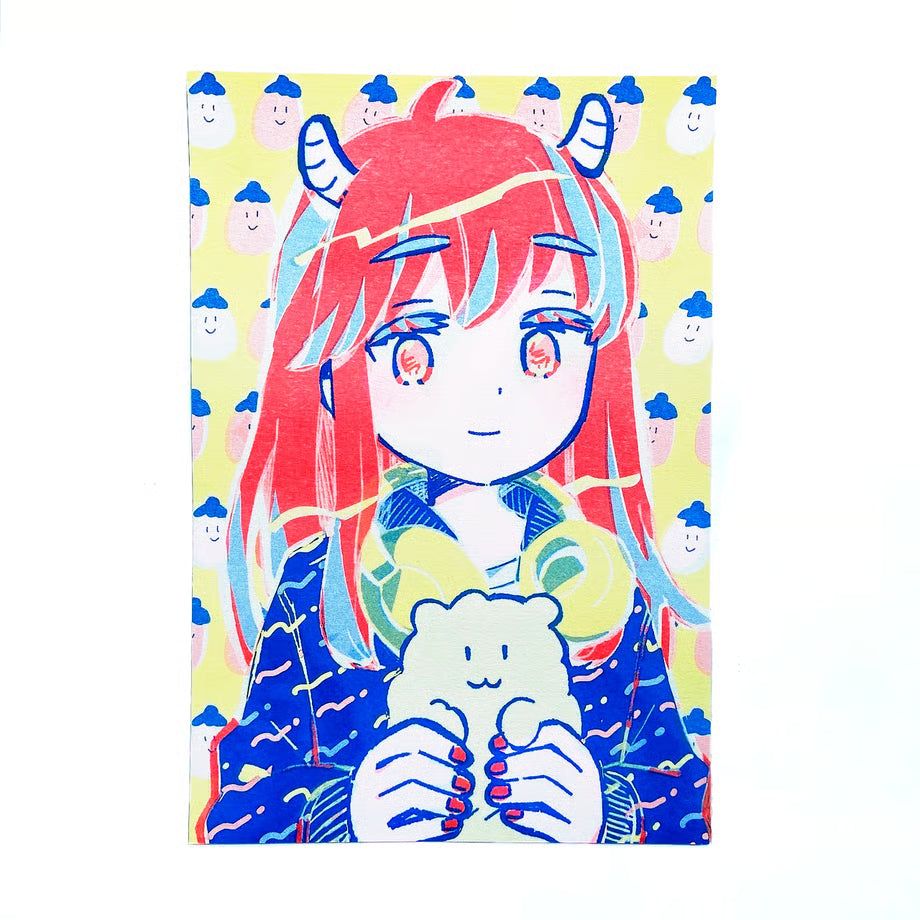 リソグラフプリント りと（Risograph Art Print Rito）