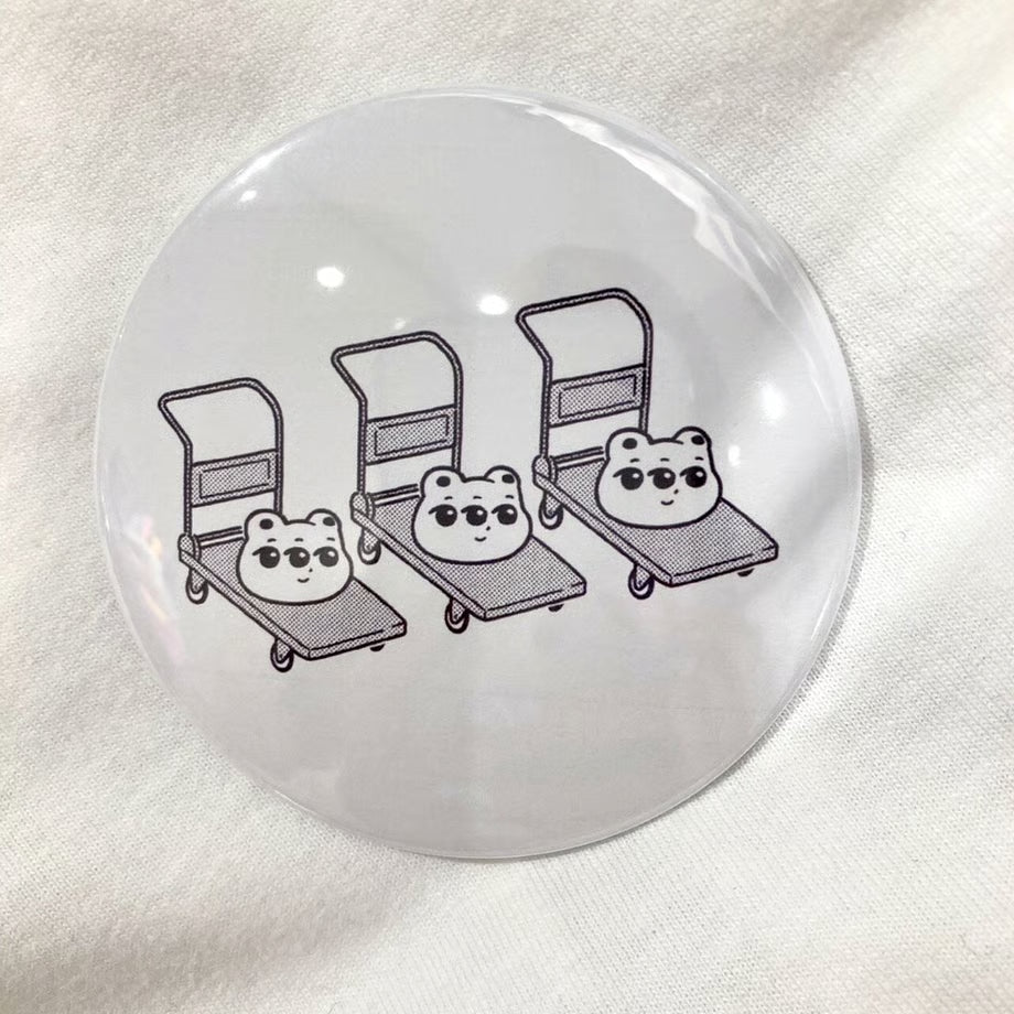 【平行】くまめ　缶バッジ