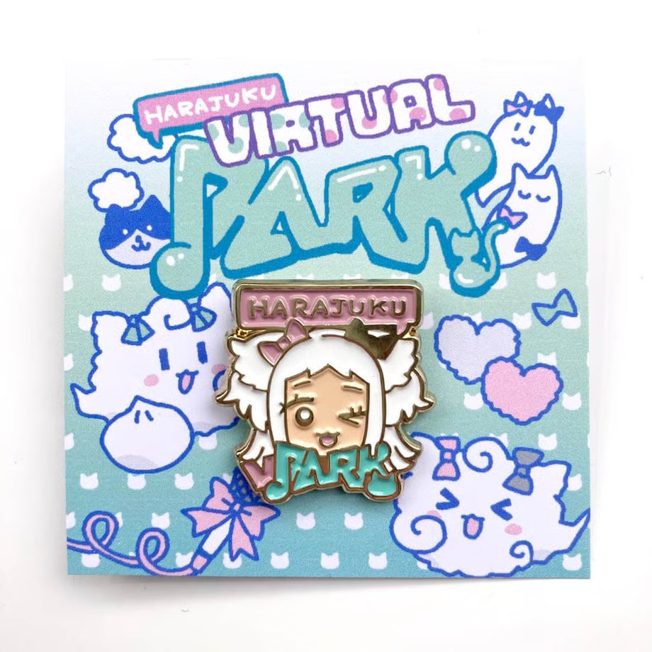 原宿バーチャルパーク　猫吹ケムリ　ミニロゴピンバッジ
