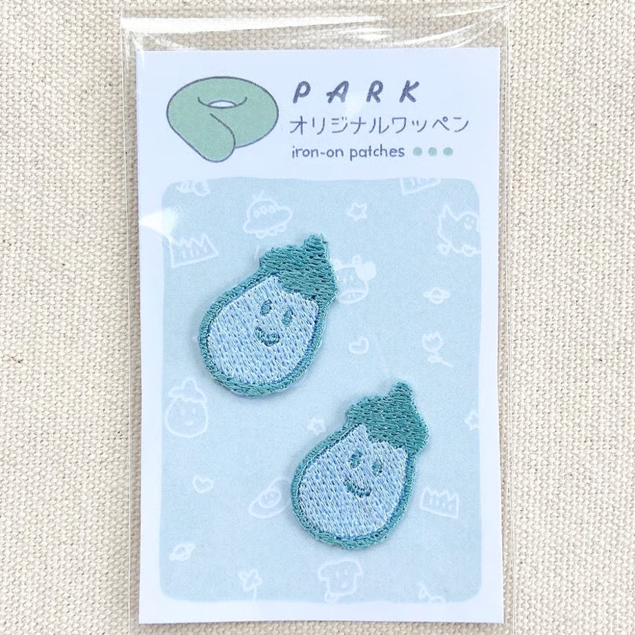 PARKオリジナル　刺繍ワッペン　ナス２個セット　ミニ