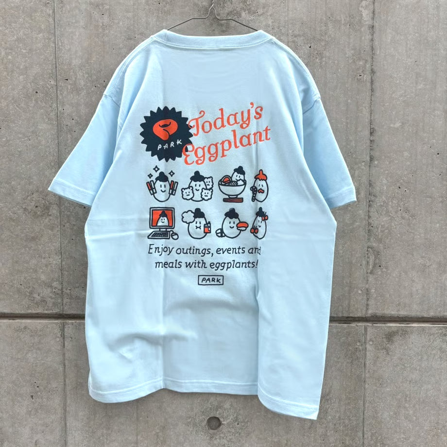 TODAY’S NASU Tシャツ ライトブルー（Today‘s Eggplant T-Shirt Light Blue）