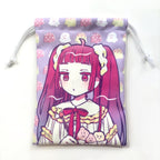 ミニ巾着 まり（Mini Drawstring Pouch Mari）