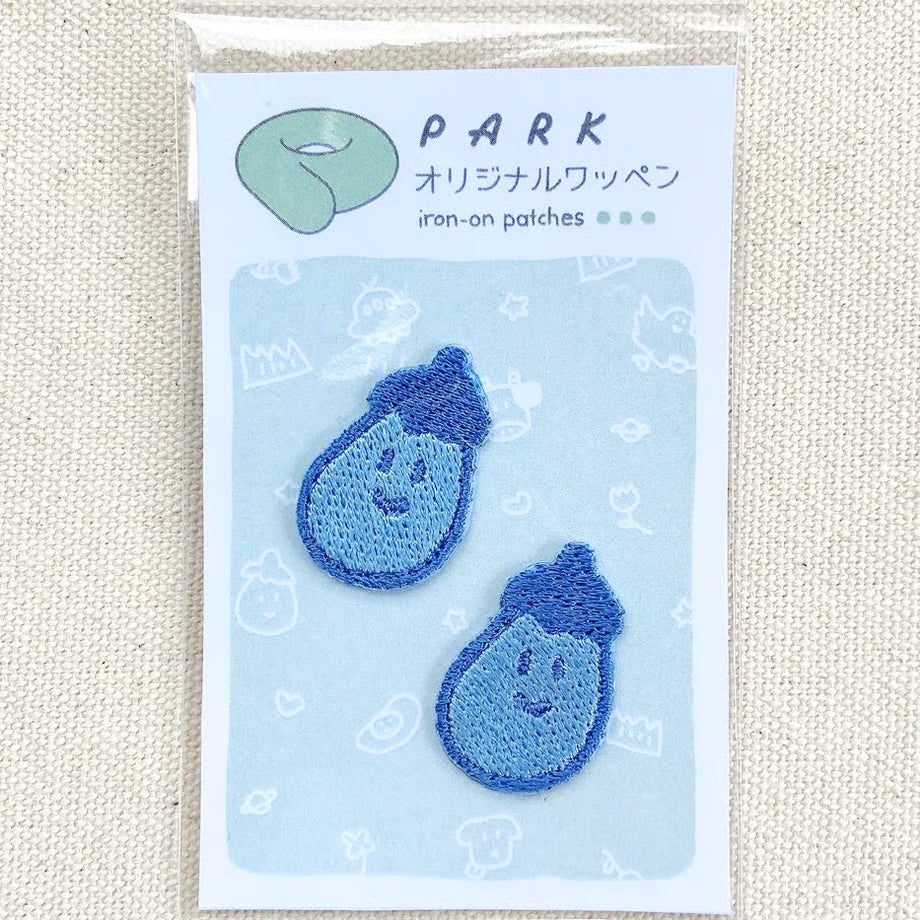 PARKオリジナル　刺繍ワッペン　ナス２個セット　ミニ