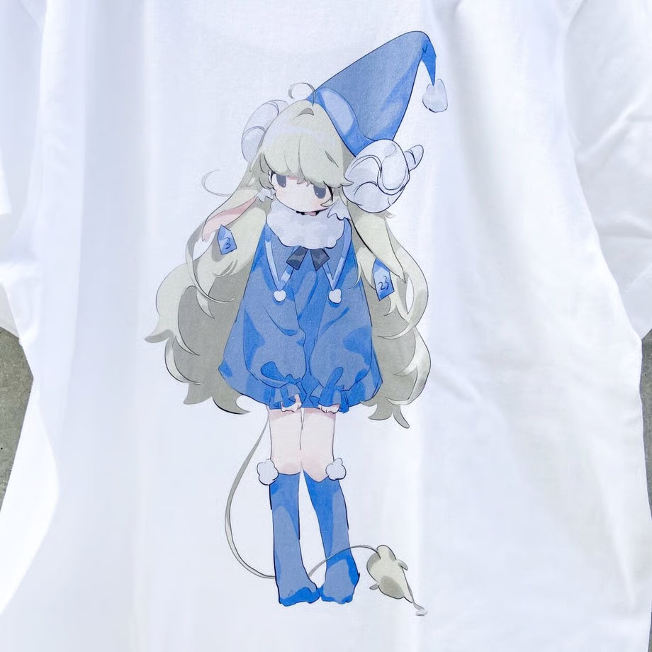 【ゆーきん】羊牛（blue）　Tシャツ