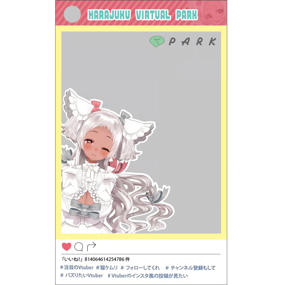 原宿バーチャルパーク　猫吹ケムリ　SNSクリアカード